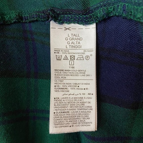 Old Navy Blue & Green Flannel Dress L - Picture 12 of 12